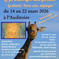 21 Mars 2026 – 4ème printemps des poètes
