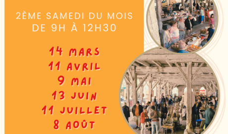 DU 14 MARS AU 14 NOVEMBRE 26  (2ème SAMEDI DU MOIS) – MARCHE DES PRODUCTEURS ET ARTISANS LOCAUX