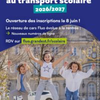 8 JUIN 26 – INSCRIPTION TRANSPORT SCOLAIRE RENTREE 26 / 27